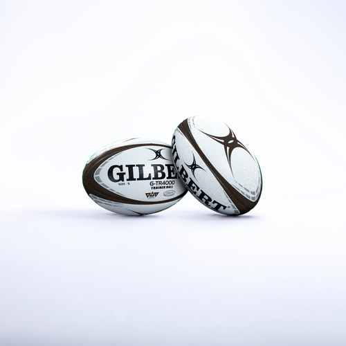 Ballon De Rugby Taille 5 - Gilbert Gtr4000 Blanc Noir