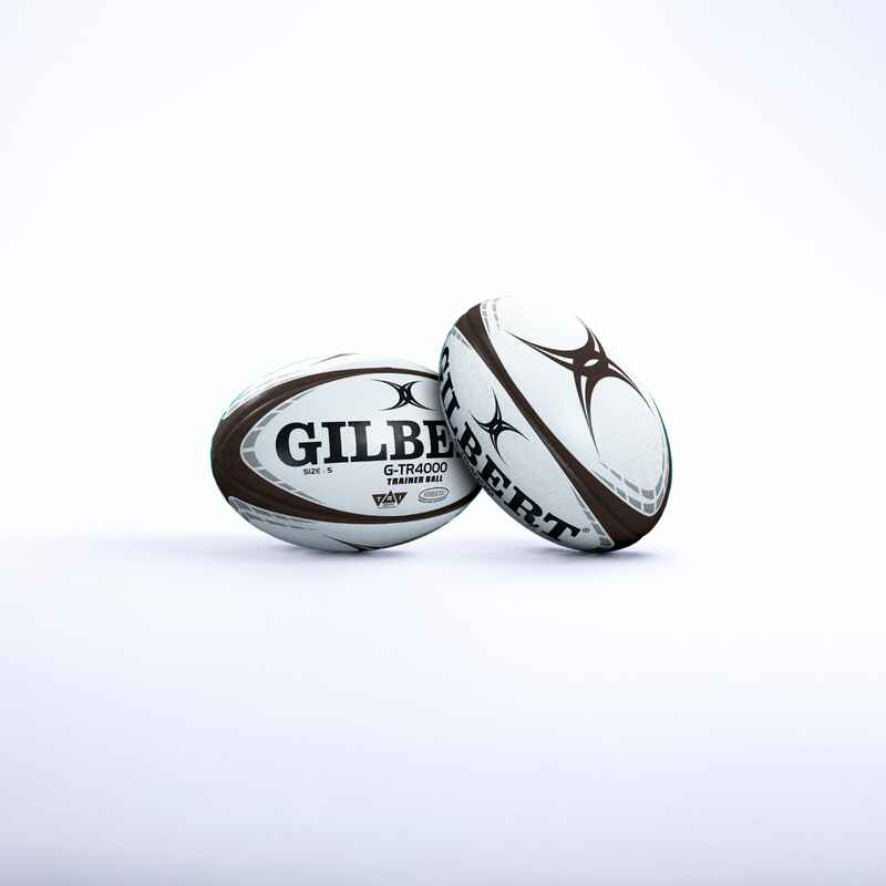 Rugby Ball Größe 5 - Gilbert GTR 4000 weiss/schwarz  Media 1