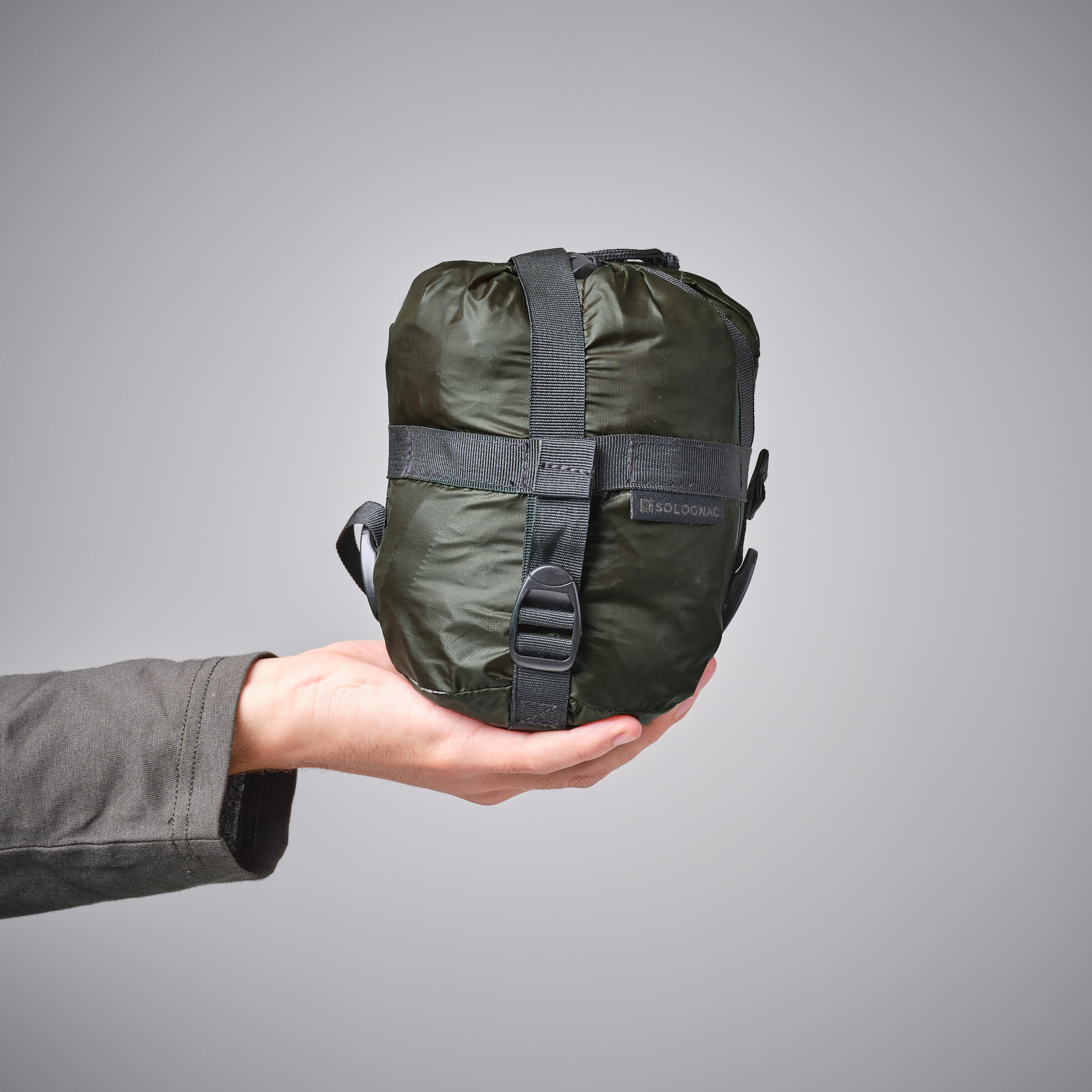 Plane Bushcraft Camping kompakt leicht 2,95 × 2,8 m wasserdicht khaki  4/5