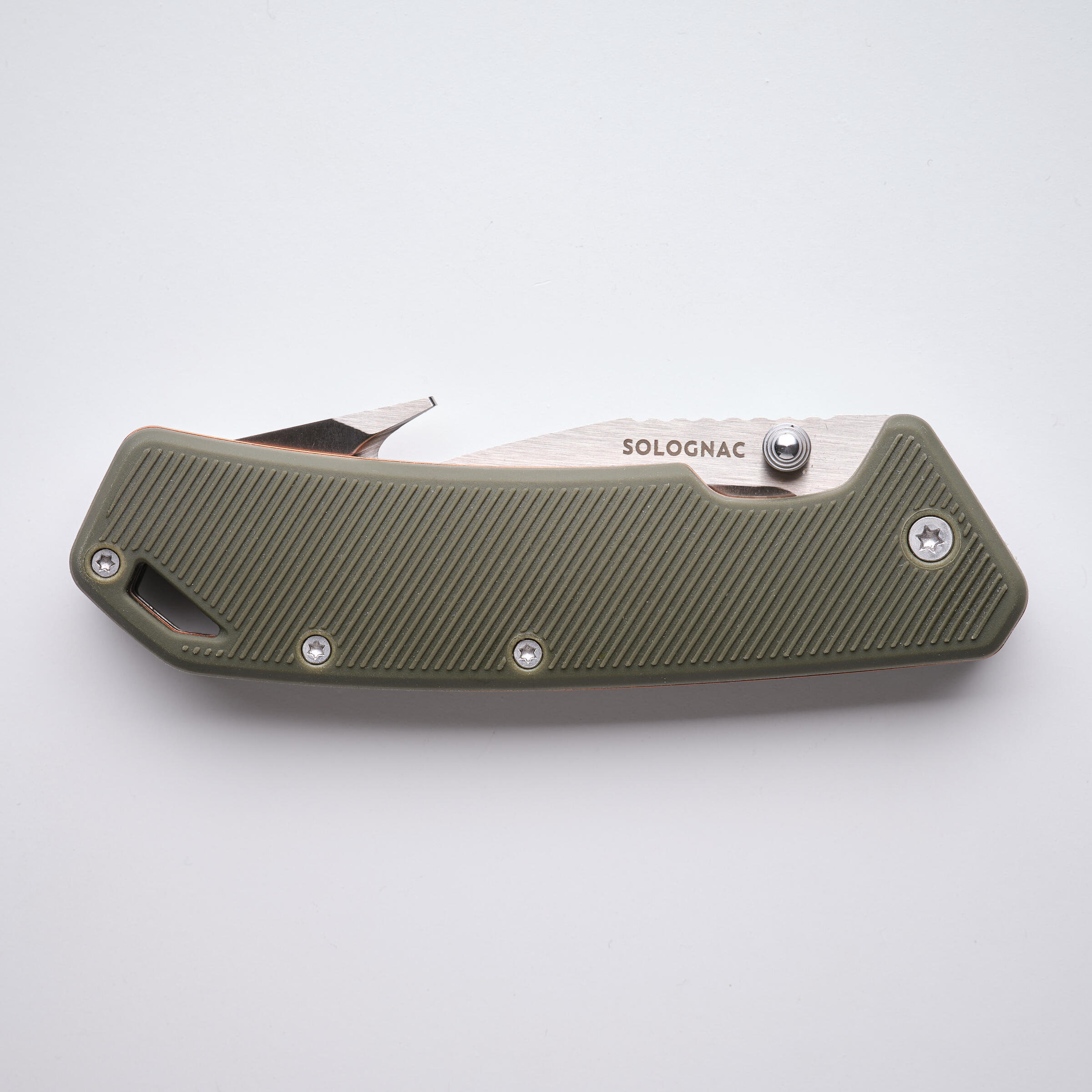 Couteau chasse pliant 8 cm Gut hook Vert Axis 80 6/10