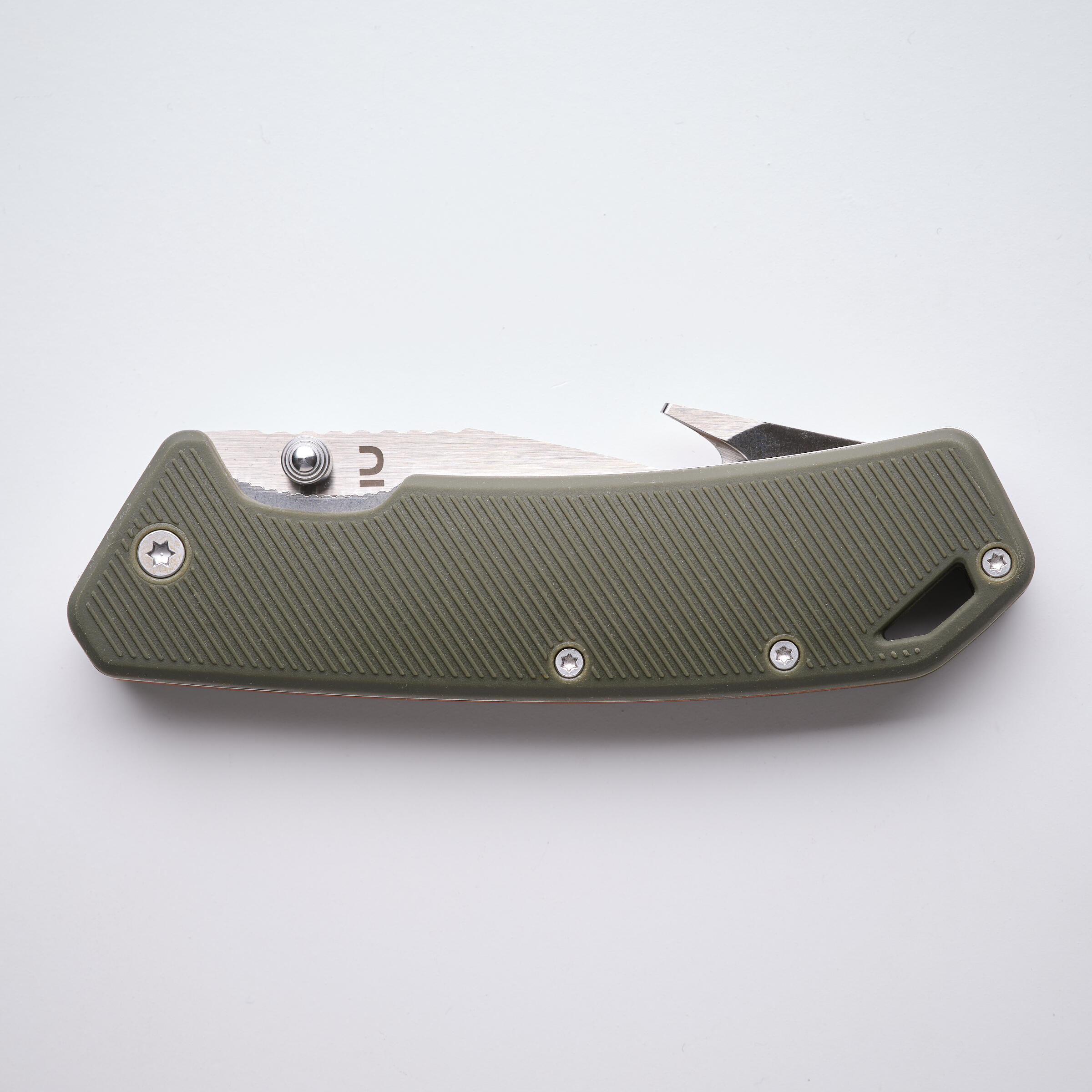 Couteau chasse pliant 8 cm Gut hook Vert Axis 80 5/10