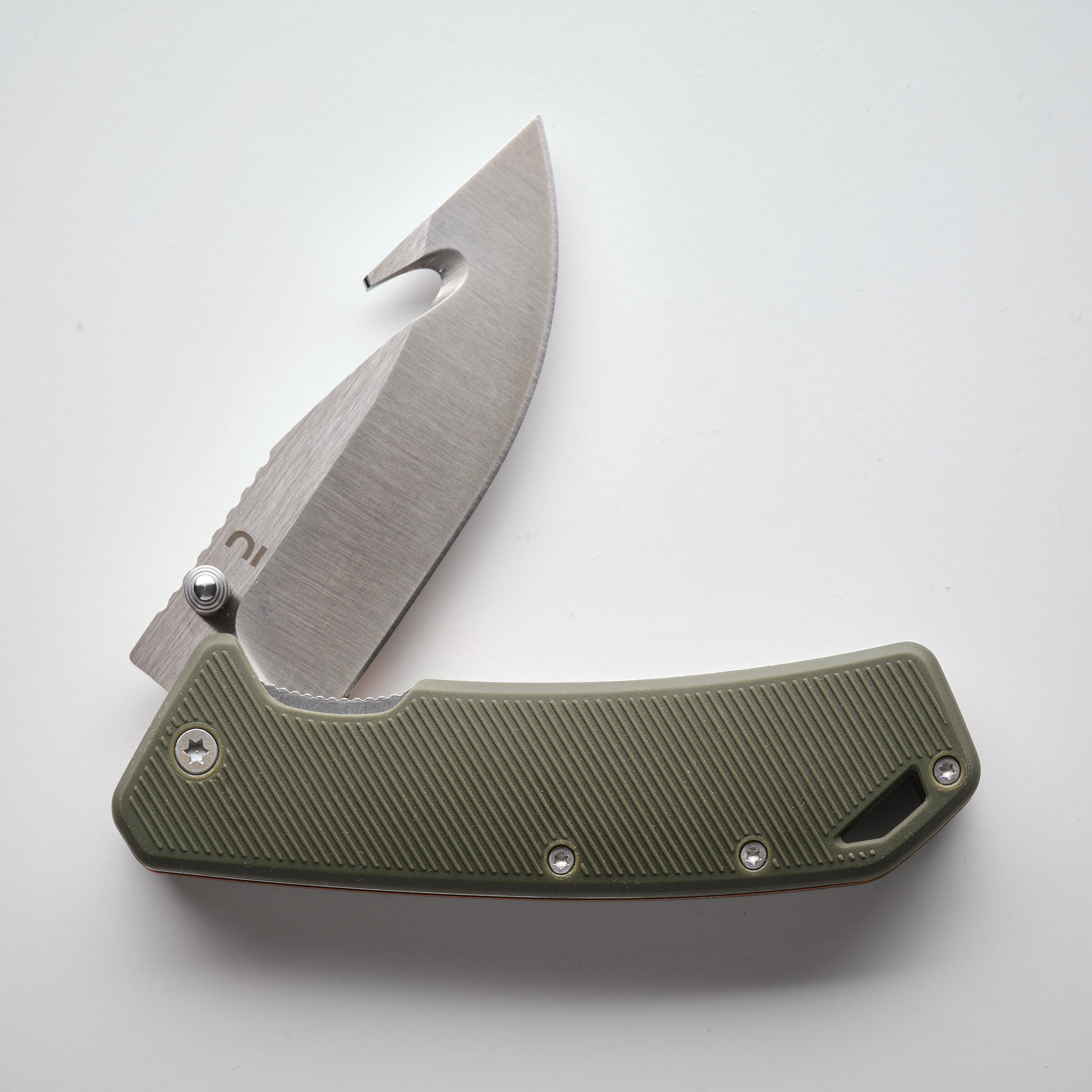 Couteau chasse pliant 8 cm Gut hook Vert Axis 80 2/10