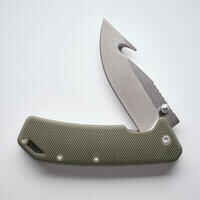 Folding hunting knife 8cm Gut hook Green Axis 80