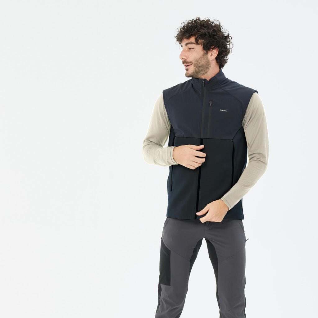 Fleeceweste Herren warm Wandern - MH500 schwarz