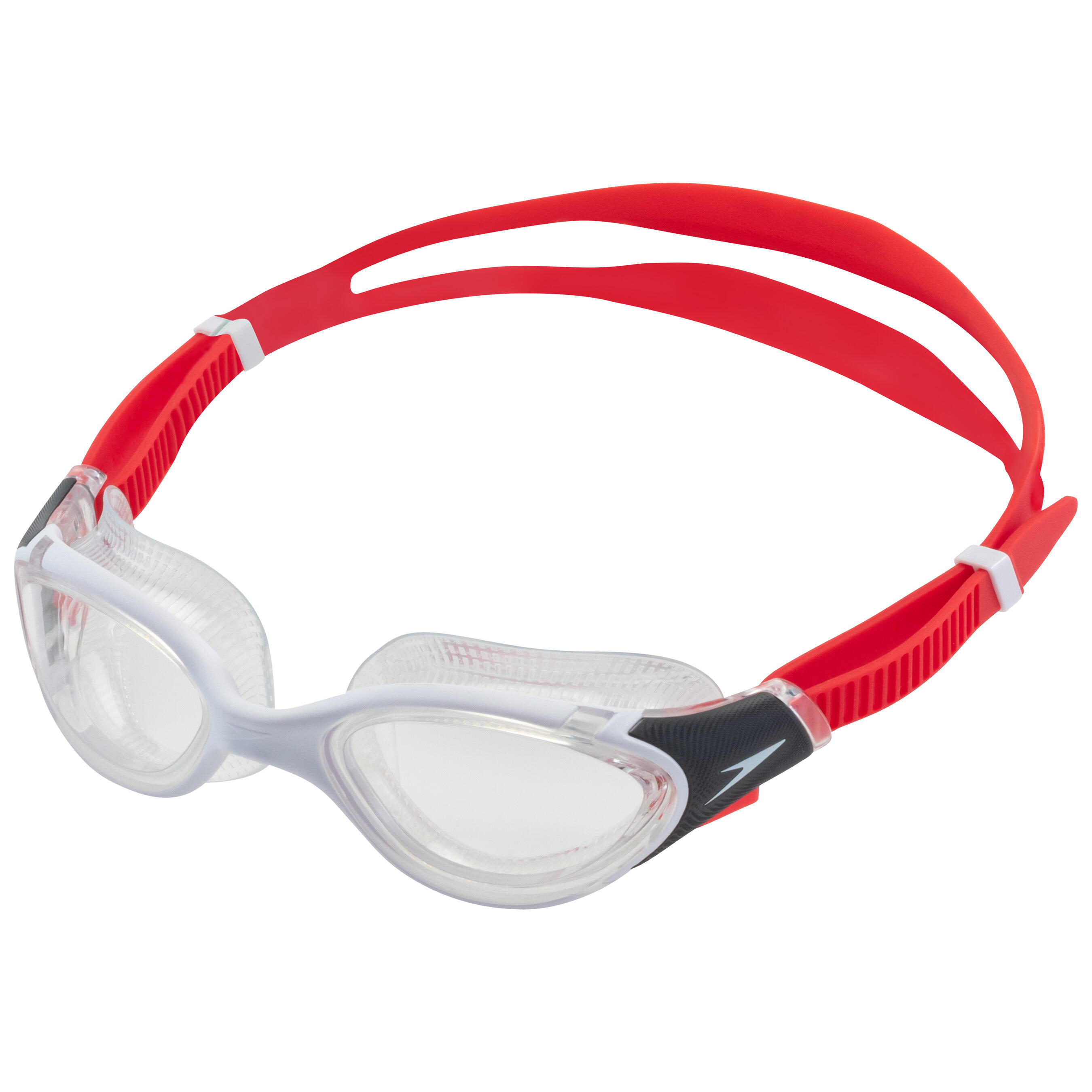 SPEEDO Fuse 2.0 Swimming Goggles Clear Lenses - White/Red