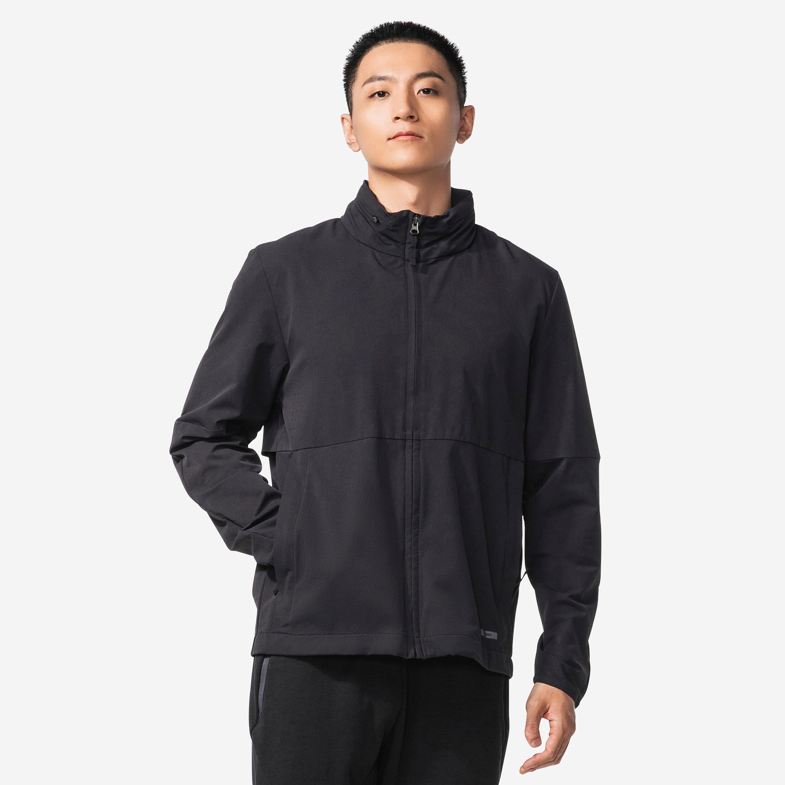 veste running coupe vent homme - wind 500 noir - kiprun