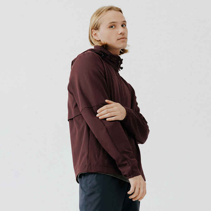 Men's windproof running jacket - Wind 500 - brown