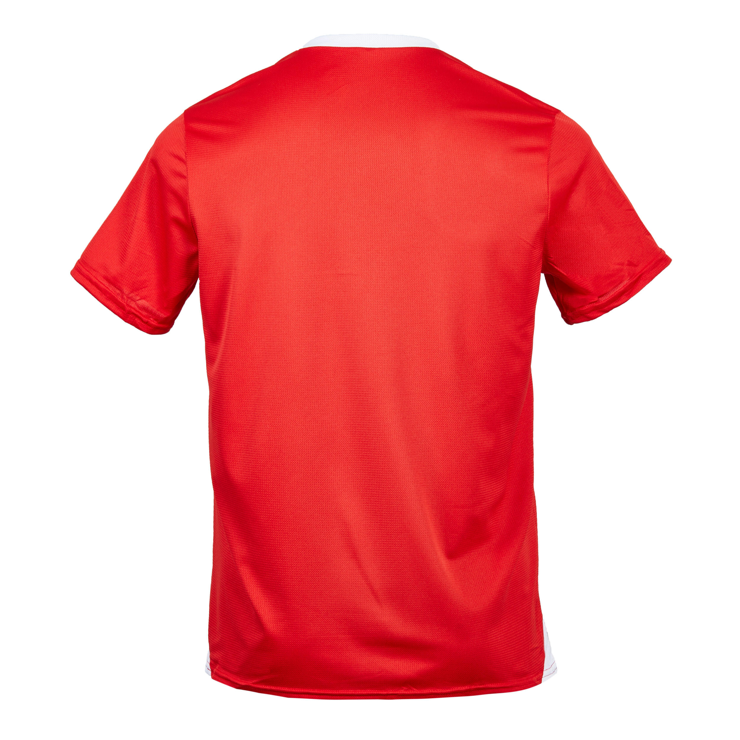 Soccer Shirt - Essential 100 - Scarlet red, Snow white - Kipsta - Decathlon