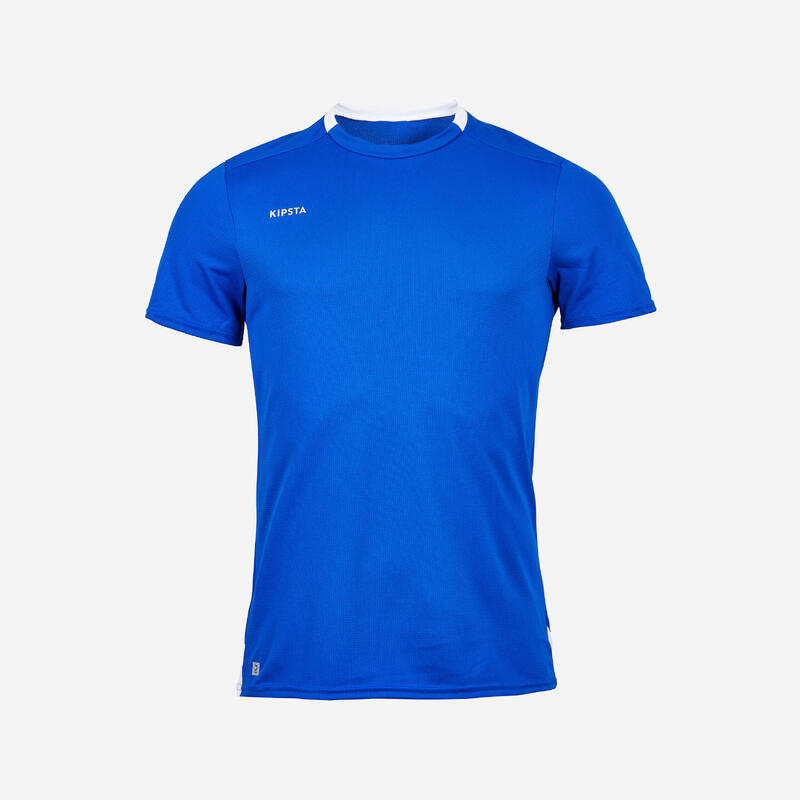 成人款美式足球短袖上衣F100－藍色
