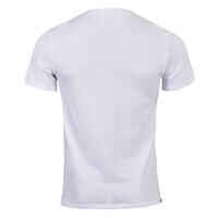 Camiseta fitness manga corta algodón extensible slim Hombre blanco