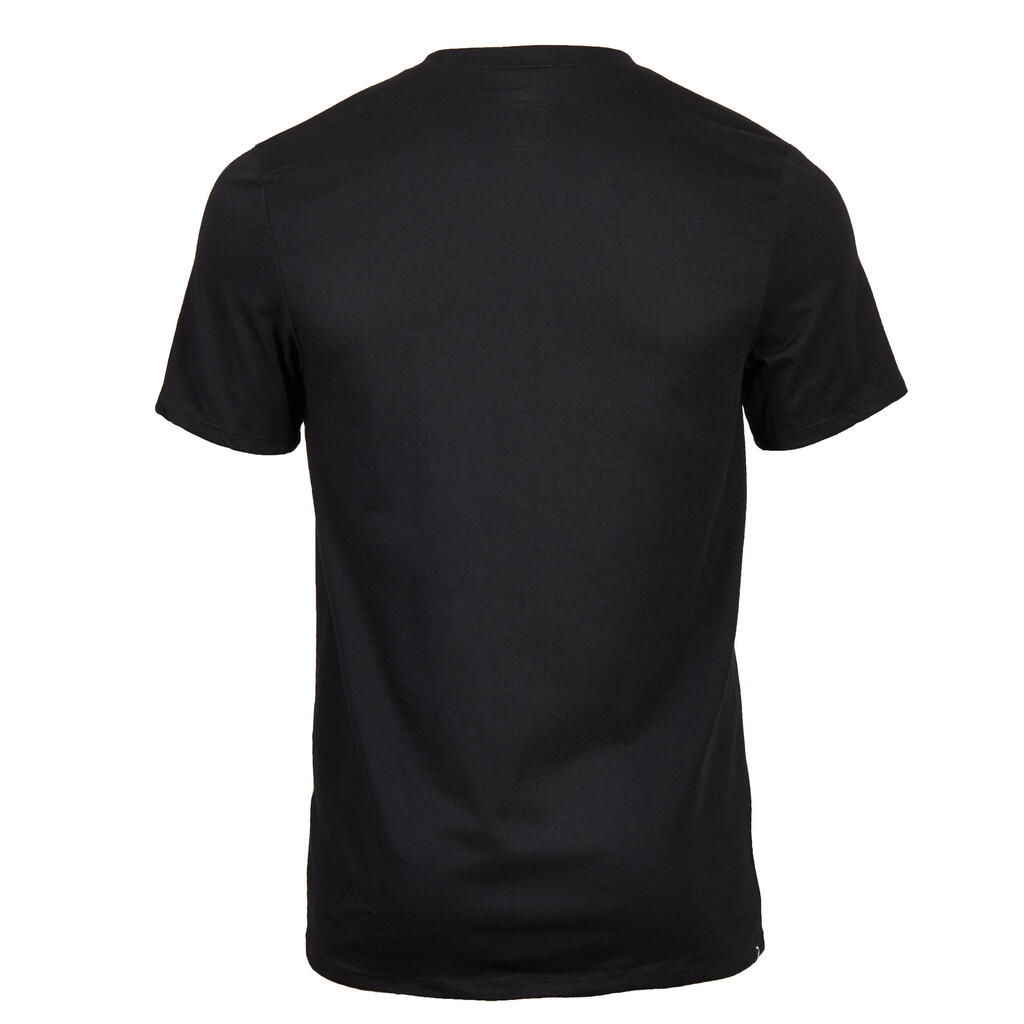 Vīriešu cieši piegulošs fitnesa T krekls “500”, melns