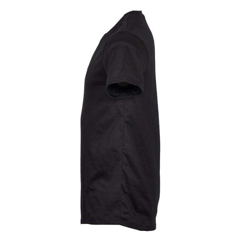 Tricou fitness bumbac 100 negru bărbați