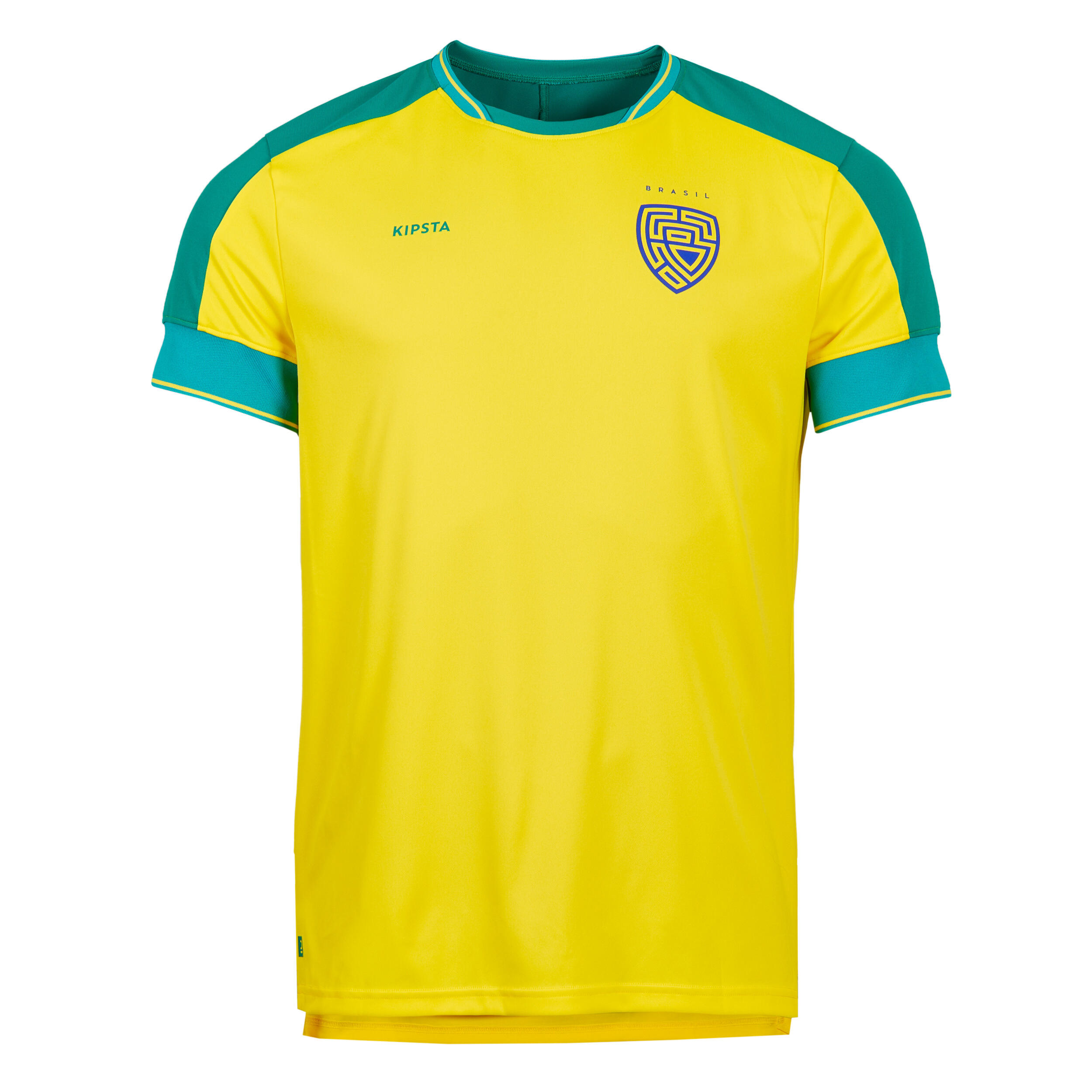 Men Football Short Sleeve Tshirt Quick Dry F500 - Brazil