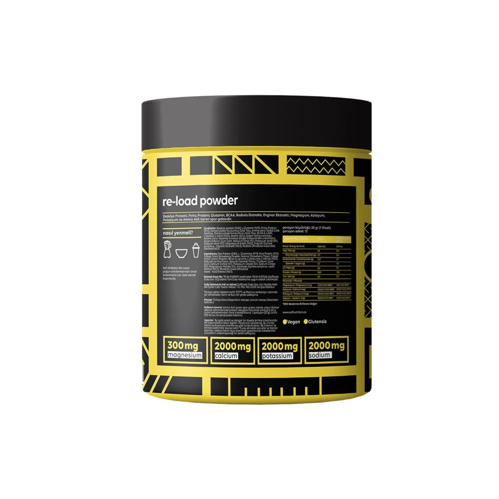 Saf Athletics Re-Load Mix Bitkisel Protein Tozu 240 Gr 2/2