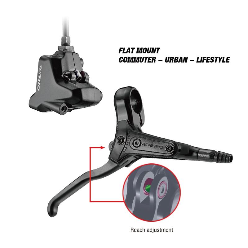 Hydraulikbremse Tektro R280 hinten rechter Hebel ohne Scheibe 