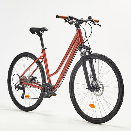 Crveni hibridni bicikl s niskim ramom RIVERSIDE 500