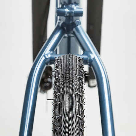 Υβριδικό ποδήλατο με χαμηλό οριζόντιο σωλήνα Riverside 500 - Storm Blue