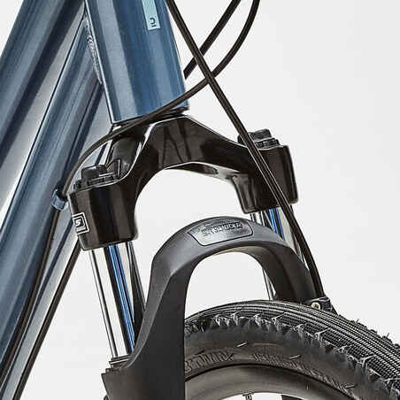 Υβριδικό ποδήλατο με χαμηλό οριζόντιο σωλήνα Riverside 500 - Storm Blue