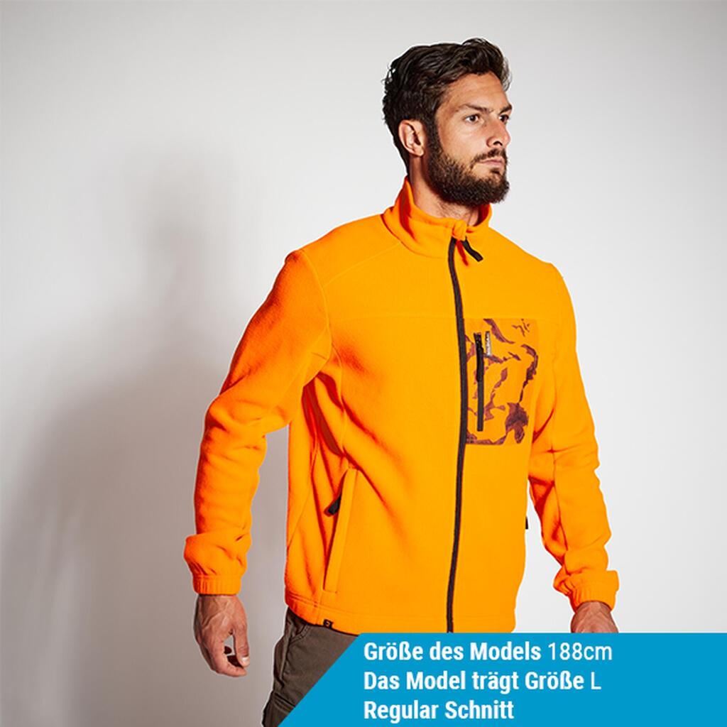 Fleecejacke 500 Jagd orange 