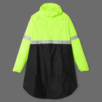 Daytime/Night-time Visibility Rain Poncho 560 - Black/Neon Yellow