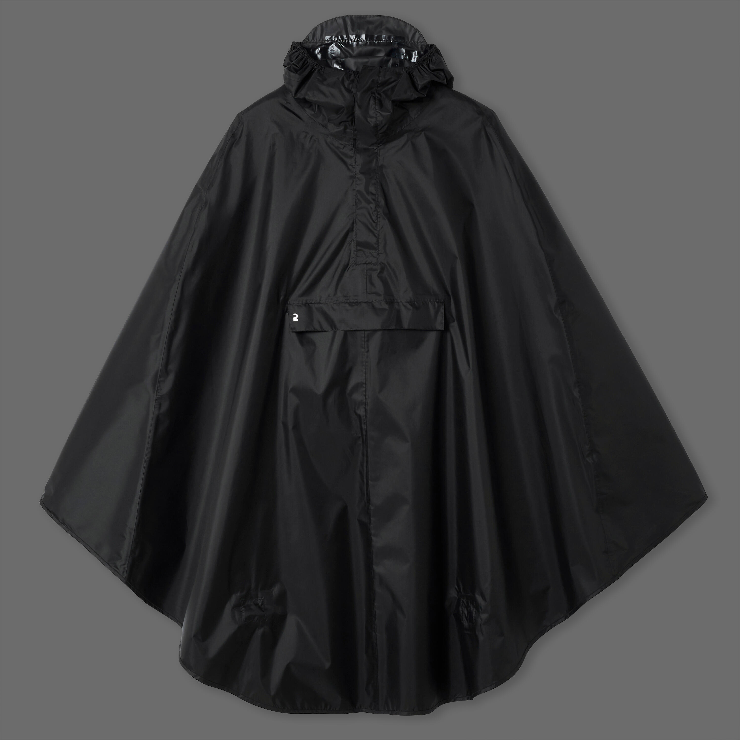 City Cycling Rain Poncho - 100 Black - black - Btwin - Decathlon