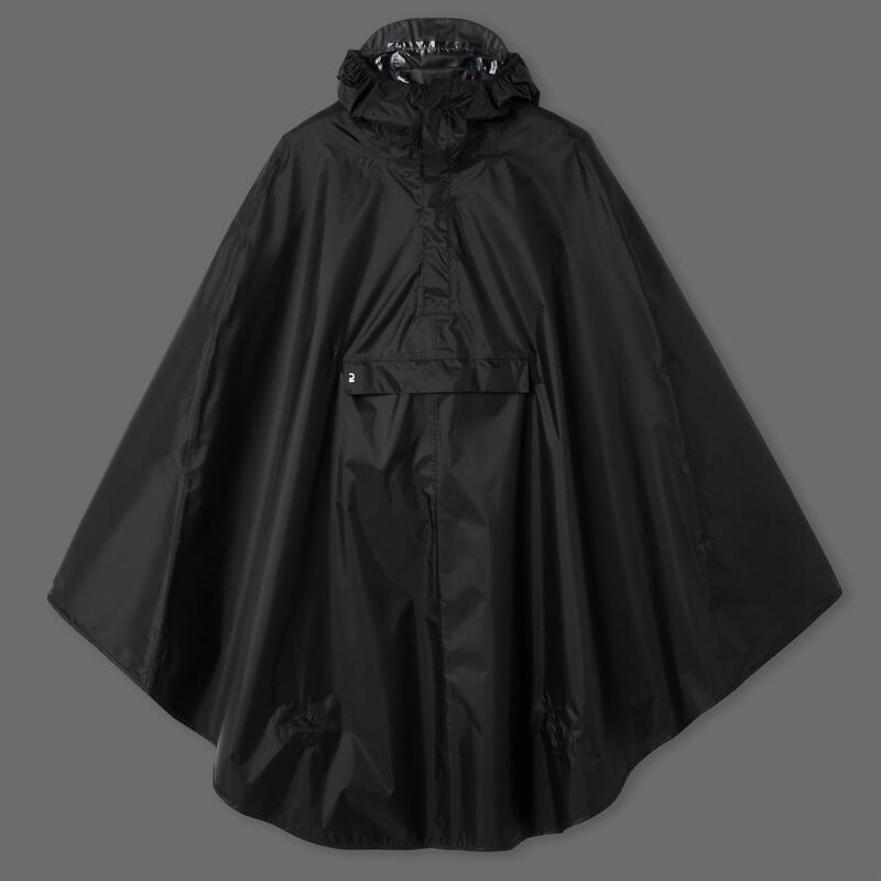 100 City Cycling Rain Poncho - Black