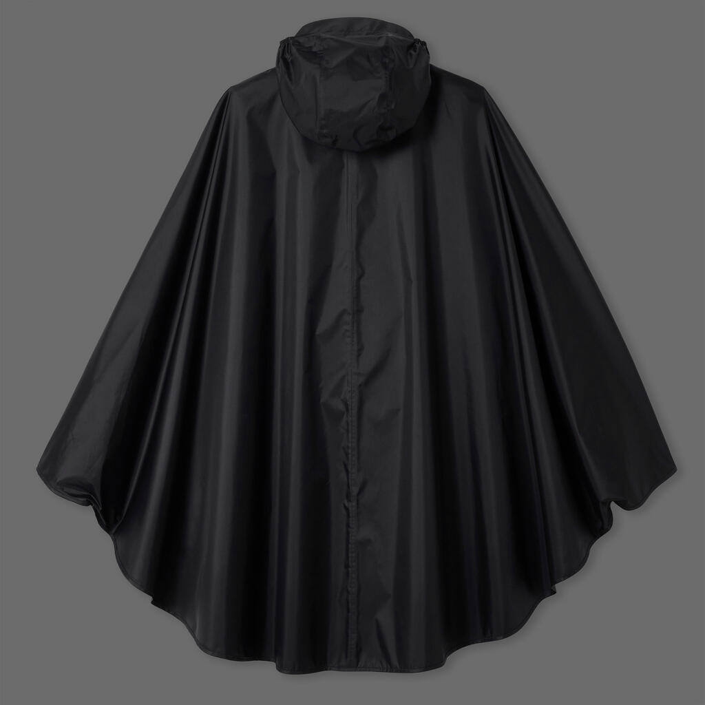 PONCHO PLUIE VELO VILLE 100 NOIR
