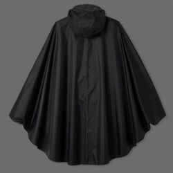 100 City Cycling Rain Poncho - Black