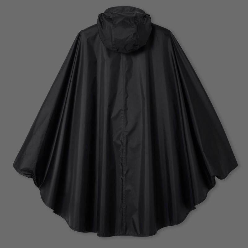 100 City Cycling Rain Poncho - Black