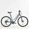 Low Step-Through Hybrid Bike Riverside 500 - Storm Blue