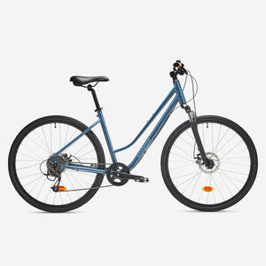Bicicleta de trekking cuadro bajo Riverside 500 LF azul tormenta