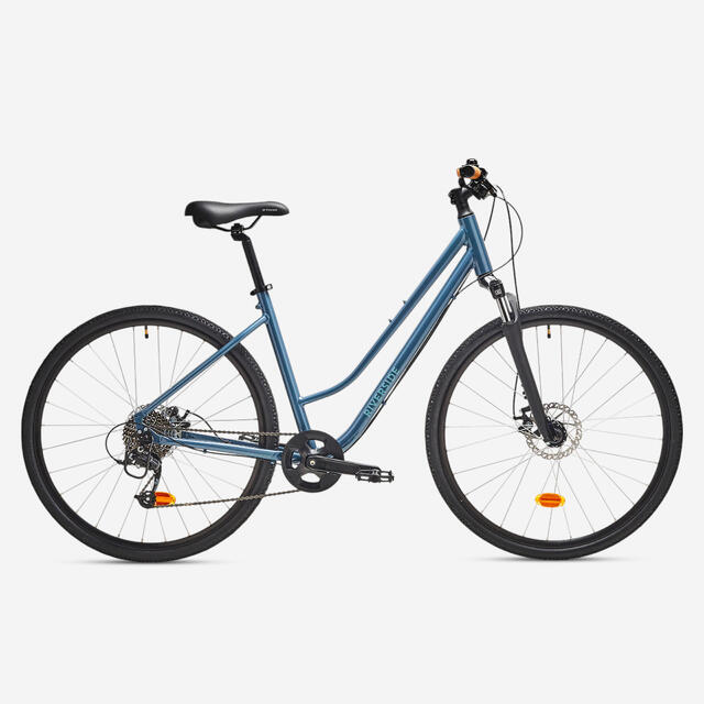 Bicicleta de trekking cuadro bajo Riverside 500 LF azul tormenta