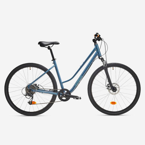 VELO TOUT CHEMIN RIVERSIDE 500 ENJAMBEMENT BAS bleu temp&ecirc;te
