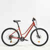 Trekingový bicykel 500 nízky rám červený