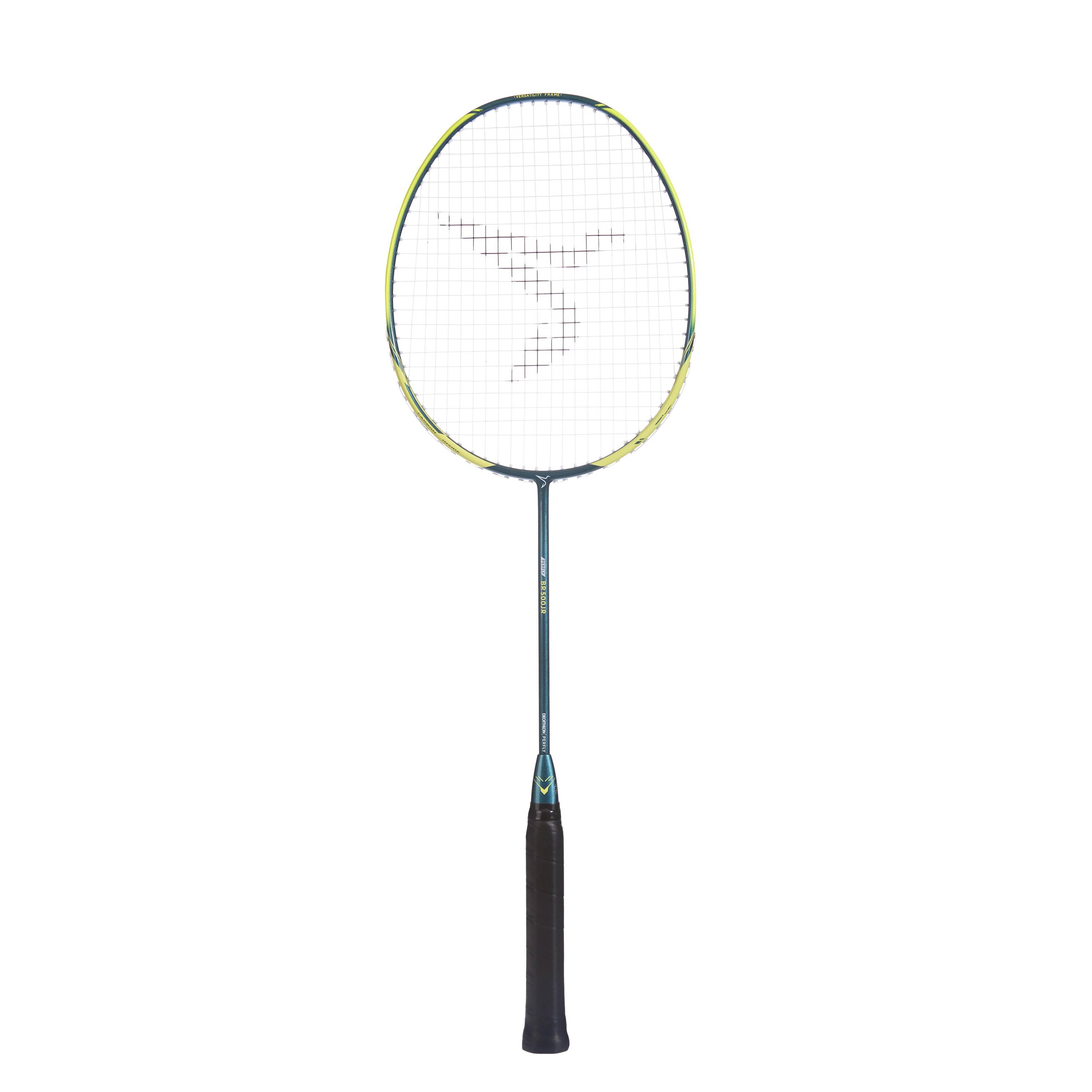 Kids Badminton Racket 75g Graphite Shaft BR 500 Green -  1