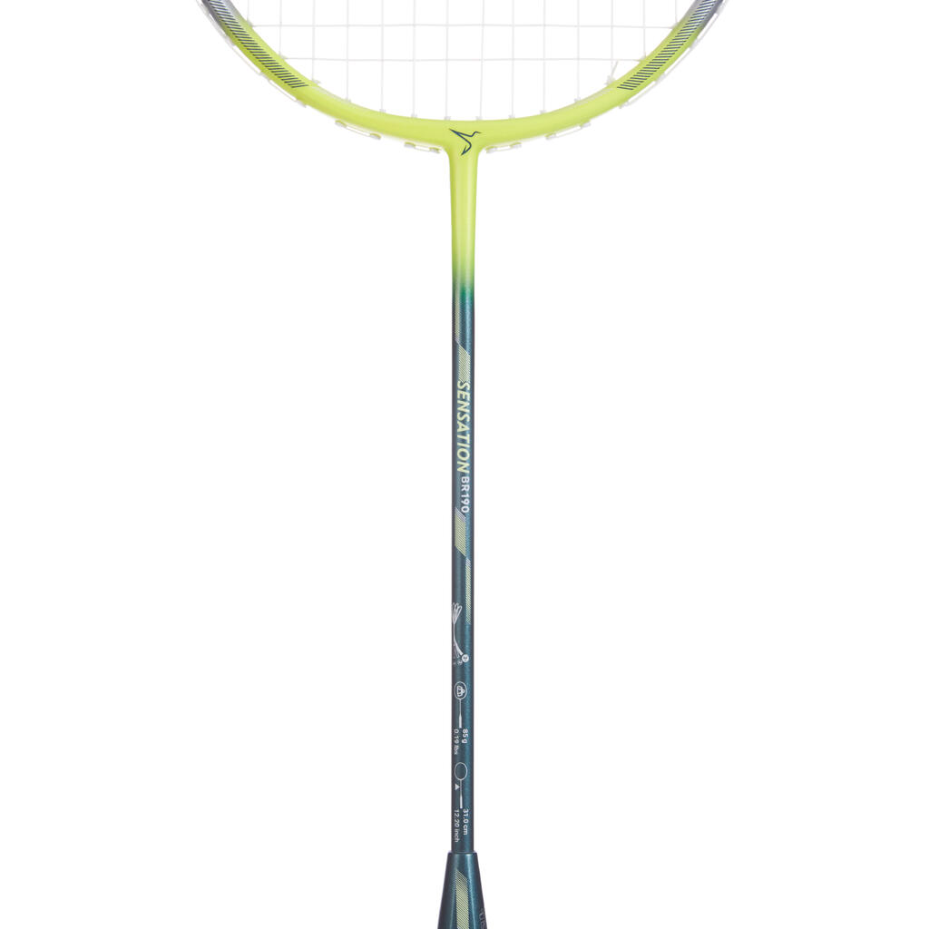 ADULT BADMINTON RACKET BR SENSATION 190 YELLOW GREEN