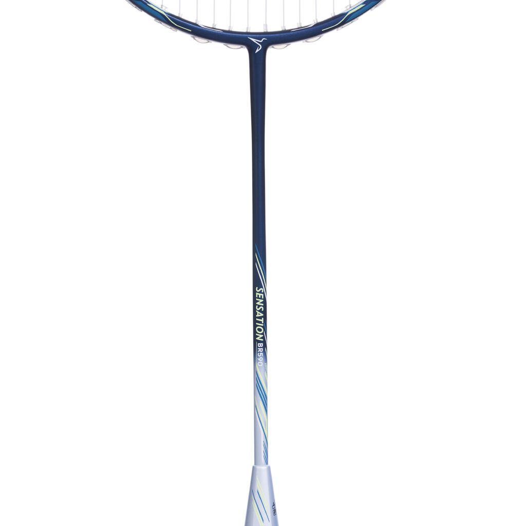 Suaugusiųjų badmintono raketė „BR Sensation 590“, mėlyna ir tamsiai mėlyna