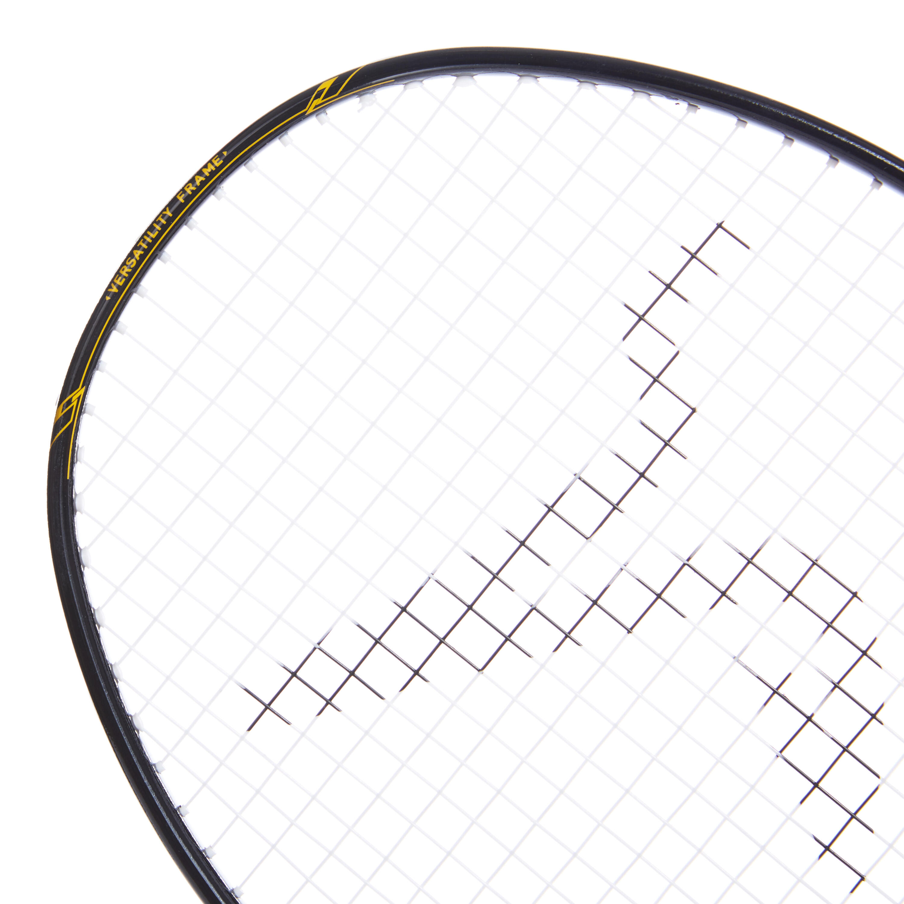 ADULT BADMINTON RACKET BR 500 BLACK YELLOW 14/36