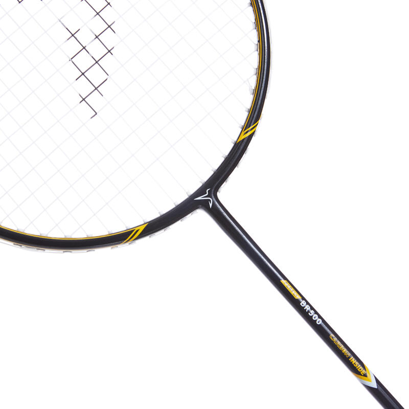 Rachetă Badminton BR 500 Negru/Galben Adulți