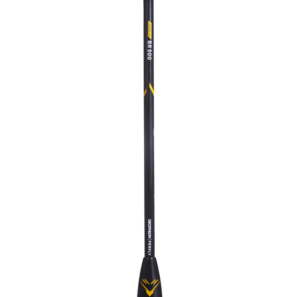 Pieaugušo badmintona rakete “BR 500”, melna/dzeltena