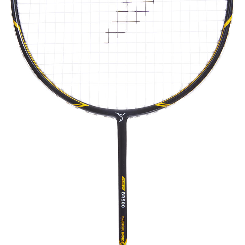 Badmintonracket voor volwassenen BR 500 zwart geel