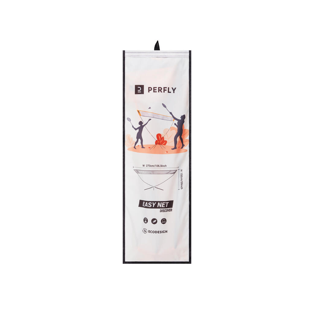 Filet de Badminton Portable Easy Net Discover V2 - Orange Pop