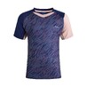 Kids Badminton T Shirt Lite 560 Navy Pink