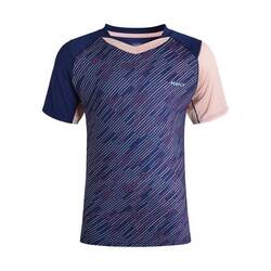 T-SHIRT BADMINTON JUNIOR LITE 560 NAVY PINK