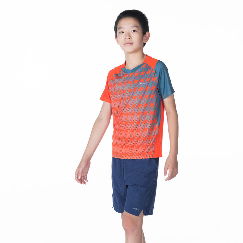 BADMINTON JUNIOR T SHIRT LITE 560 RED TOMATO