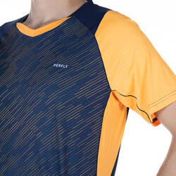 MEN BADMINTON T-SHIRT LITE 560 NAVY ORANGE