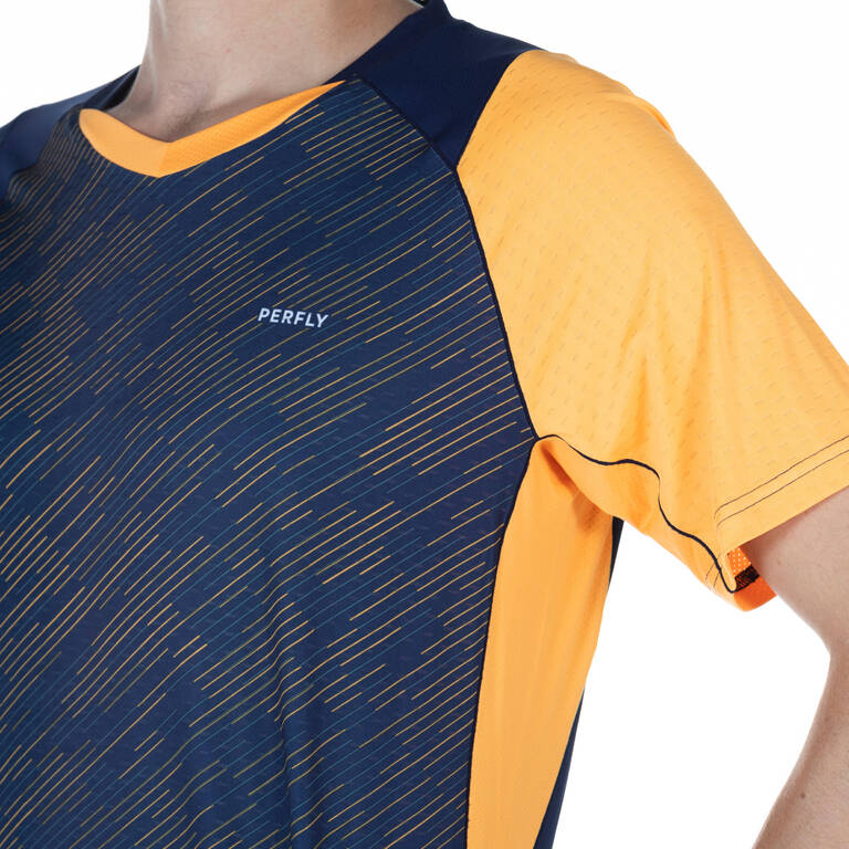 T-SHIRT BADMINTON PRIA LITE 560 NAVY ORANGE