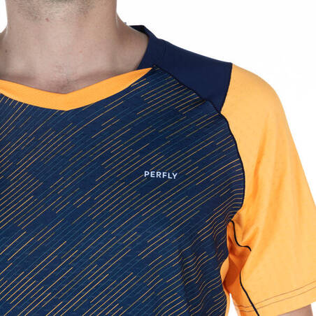 T-SHIRT BADMINTON PRIA LITE 560 NAVY ORANGE