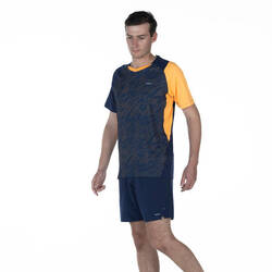 MEN BADMINTON T-SHIRT LITE 560 NAVY ORANGE