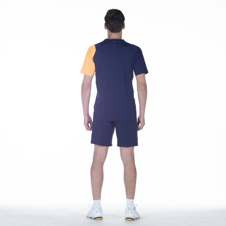 T-SHIRT BADMINTON PRIA LITE 560 NAVY ORANGE